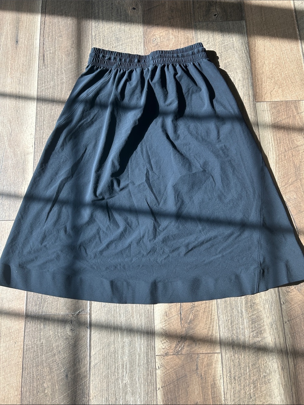 Athleta Black A-Line Drawstring Skirt - Picture 4 of 4